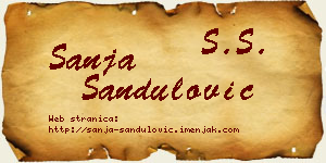 Sanja Sandulović vizit kartica